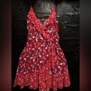 Express Floral Red Dress